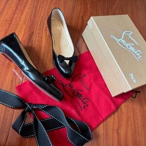 Christian Louboutin Black Heels with Iconic Red Sole